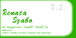 renata szabo business card